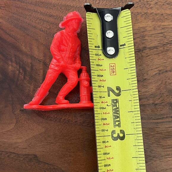 Vintage Tim Mee Plastic Firemen Red, White & Blue Lot of 14 - Picture 7 of 7